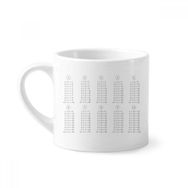 Dıythinker 170 ml Çoğaltma Masası Matematik Çalışma Numarası Mini Beyaz Çömlek Seramik Saplı Kupa