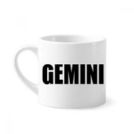 Dıythinker 170 ml Gemını Zodyak İşareti Siyah Mini Beyaz Çömlekçilik Seramik Saplı Kupa