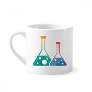 Dıythinker 170 ml İki Konik Şişeler Kimya Desenli Mini Beyaz Çömlek Seramik Saplı Kupa