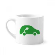 Dıythinker 170 ml Plug Enerji Araçları Çevreyi Korur Mini Beyaz Çömlekçilik Seramik Saplı Kupa