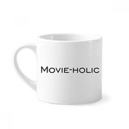 Dıythinker 170 ml Şık Kelime Filmi Holic Mini Beyaz Çömlekçilik Seramik Saplı Kupa