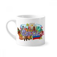 Dıythinker 170 ml St Basilâ€s Katedrali Lenin Mozolesi Rusya Mini Beyaz Çömlek Seramik Saplı Kupa