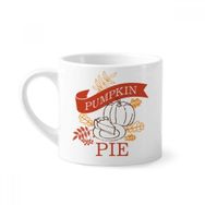 Dıythinker 170 ml Şükran Günü Çizgisi Çizim İllüstrasyonu Mini Beyaz Çömlek Seramik Saplı Kupa