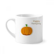 Dıythinker 170 ml Şükran Günü Desenli Çizgi Film Pumkin Mini Beyaz Çömlekçilik Seramik Saplı Kupa