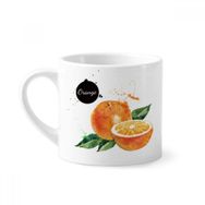 Dıythinker 170 ml Turuncu Meyve Lezzetli Sağlıklı Suluboya Mini Beyaz Çömlek Seramik Saplı Kupa