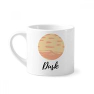 Dıythinker 170 ml Turuncu Soyut Bitkiler Sanat Desenli Mini Beyaz Çömlekçilik Seramik Saplı Kupa