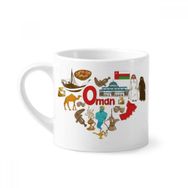 Dıythinker 170 ml Umman Aşk Kalp Landscap Ulusal Bayrak Mini Beyaz Çömlek Seramik Saplı Kupa