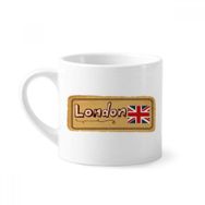 Dıythinker 170 ml Union Jack Uk Londra Damga Britian Mini Beyaz Çömlekçilik Seramik Saplı Kupa