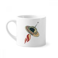 Dıythinker 170 ml Universe Alien Monster Ufo Mini Beyaz Çömlekçilik Seramik Saplı Kupa