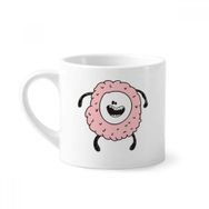 Dıythinker 170 ml Universe Alien Pembe Cyclops Mini Beyaz Çömlekçilik Seramik Saplı Kupa