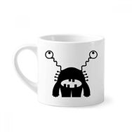 Dıythinker 170 ml Universe And Alien Alien Sketch Mini Beyaz Çömlek Seramik Saplı Kupa