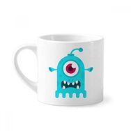 Dıythinker 170 ml Universe And Alien Blue Cyclops Alien Mini Beyaz Çömlek Seramik Saplı Kupa