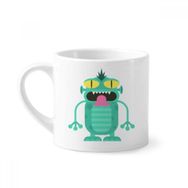 Dıythinker 170 ml Universe And Alien Creature Mini Beyaz Çömlekçilik Seramik Saplı Kupa