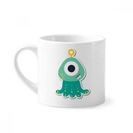 Dıythinker 170 ml Universe And Alien Cyclops Monster Mini Beyaz Çömlek Seramik Saplı Kupa