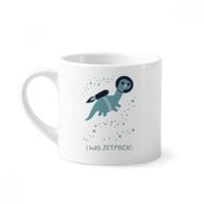 Dıythinker 170 ml Universe And Alien Spacewalk Mini Beyaz Çömlek Seramik Saplı Kupa
