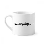 Dıythinker 170 ml Unplug Alıntı Mini Beyaz Çömlekçilik Seramik Saplı Kupa
