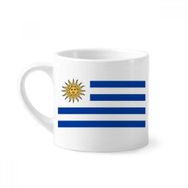 Dıythinker 170 ml Uruguay Ulusal Bayrağı Güney Amerika Ülke Mini Beyaz Çömlek Seramik Saplı Kupa