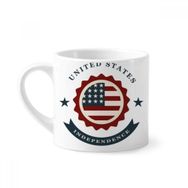 Dıythinker 170 ml Usa Shied Independent Day America Mini Beyaz Çömlek Seramik Saplı Kupa