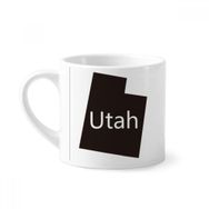 Dıythinker 170 ml Utah Amerika Birleşik Devletleri Haritası Mini Beyaz Çömlek Seramik Saplı Kupa