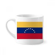 Dıythinker 170 ml Venezuela Ulusal Bayrağı Güney Amerika Ülke Mini Beyaz Çömlek Seramik Saplı Kupa