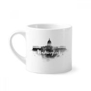 Dıythinker 170 ml Washington Amerika Simgesi Mürekkep Şehir Mini Beyaz Çömlekçilik Seramik Saplı Kupa