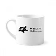 Dıythinker 170 ml Wizard Happy Hayalet Korku Cadılar Bayramı Mini Beyaz Çömlek Seramik Saplı Kupa