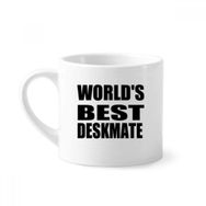Dıythinker 170 ml World's Best Deskmate Mezuniyet Sezonu Mini Beyaz Çömlek Seramik Saplı Kupa