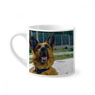 Dıythinker 170 ml Yakışıklı Köpek Evcil Hayvan Fotoğrafçılık Resim Mini Beyaz Çömlekçilik Seramik Saplı Kupa