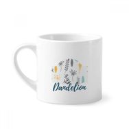 Dıythinker 170 ml Yaprak Örneği Çiçek Bitki Boyası Mini Beyaz Çömlekçilik Seramik Saplı Kupa