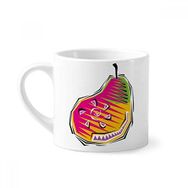 Dıythinker 170 ml Yemek Armut Meksika Kültürü Elemanı İllüstrasyon Mini Beyaz Çömlek Seramik Saplı Kupa