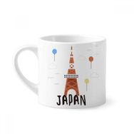 Dıythinker 170 ml Yerel Japon Seyahat Tyoko Kulesi Mini Beyaz Çömlek Seramik Saplı Kupa