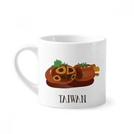 Dıythinker 170 ml Yılan Büyük Bağırsak Tayvan Seyahat Mini Beyaz Çömlek Seramik Saplı Kupa