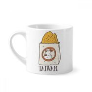 Dıythinker 170 ml Yılan Yiyecek Kızarmış Tavuk Tayvan Mini Beyaz Çömlek Seramik Saplı Kupa