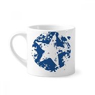 Dıythinker 170 ml Yıldız Tasarım İllüstrasyon Desenli Mini Beyaz Çömlekçilik Seramik Saplı Kupa