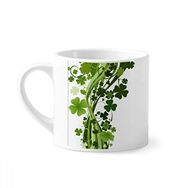 Dıythinker 170 ml Yonca Ağacı İrlanda St.patrick's Day Mini Beyaz Çömlek Seramik Saplı Kupa