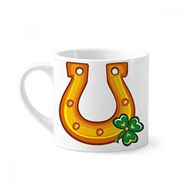Dıythinker 170 ml Yonca U Tipi Demir İrlanda St.patrick's Day Mini Beyaz Çömlek Seramik Saplı Kupa