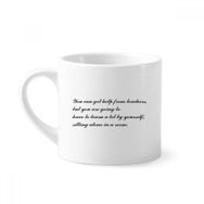 Dıythinker 170 ml You Need To Study Yourself Although Help Mini Beyaz Çömlek Seramik Saplı Kupa