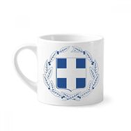 Dıythinker 170 ml Yunanistan Avrupa Ulusal Amblem Mini Beyaz Çömlekçilik Seramik Saplı Kupa