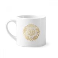 Dıythinker 170 ml Yuvarlak Altın Kelebek Çin Mini Beyaz Çömlek Seramik Saplı Kupa