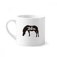 Dıythinker 170 ml Zebra Siyah ve Beyaz Hayvan Mini Beyaz Çömlekçilik Seramik Saplı Kupa