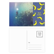 Dıythinker 20 Adet 14x9 cm Renkli Okyanus Su Dalış Bilim Doğa Resmi Muz Kartpostal Seti