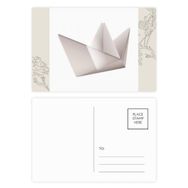 Dıythinker 20 Adet 14x9 cm Renkli Origami Geometrik Soyut Gemi Desenli Çiçek Kartpostal Seti