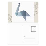 Dıythinker 20 Adet 14x9 cm Renkli Origami Soyut Ördek Geometrik Şekilli Çiçek Kartpostal Seti