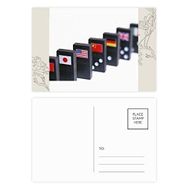 Dıythinker 20 Adet 14x9 cm Renkli Pai Gow Zar Bayrağı Kumar Çiçek Kartpostal Seti