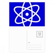 Dıythinker 20 Adet 14x9 cm Renkli Paket Mavi Kare Uyarı İşareti Kartpostal Seti