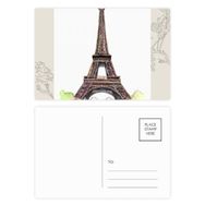 Dıythinker 20 Adet 14x9 cm Renkli Paris Eyfel Kulesi Fransa'da Çiçek Kartpostal Seti