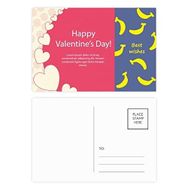 Dıythinker 20 Adet 14x9 cm Renkli Pembe Beyaz Mutlu Sevgililer Günü Muz Kartpostal Seti