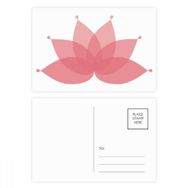 Dıythinker 20 Adet 14x9 cm Renkli Pembe Lotus Çiçeği Bitki Çiçek Kartpostal Seti