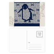 Dıythinker 20 Adet 14x9 cm Renkli Penguen Örgü Nordik Gösterim Desenli Çiçek Kartpostal Seti