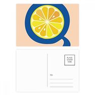 Dıythinker 20 Adet 14x9 cm Renkli Q Alfabe Turuncu Meyve Sevimli Desenli Kartpostal Seti